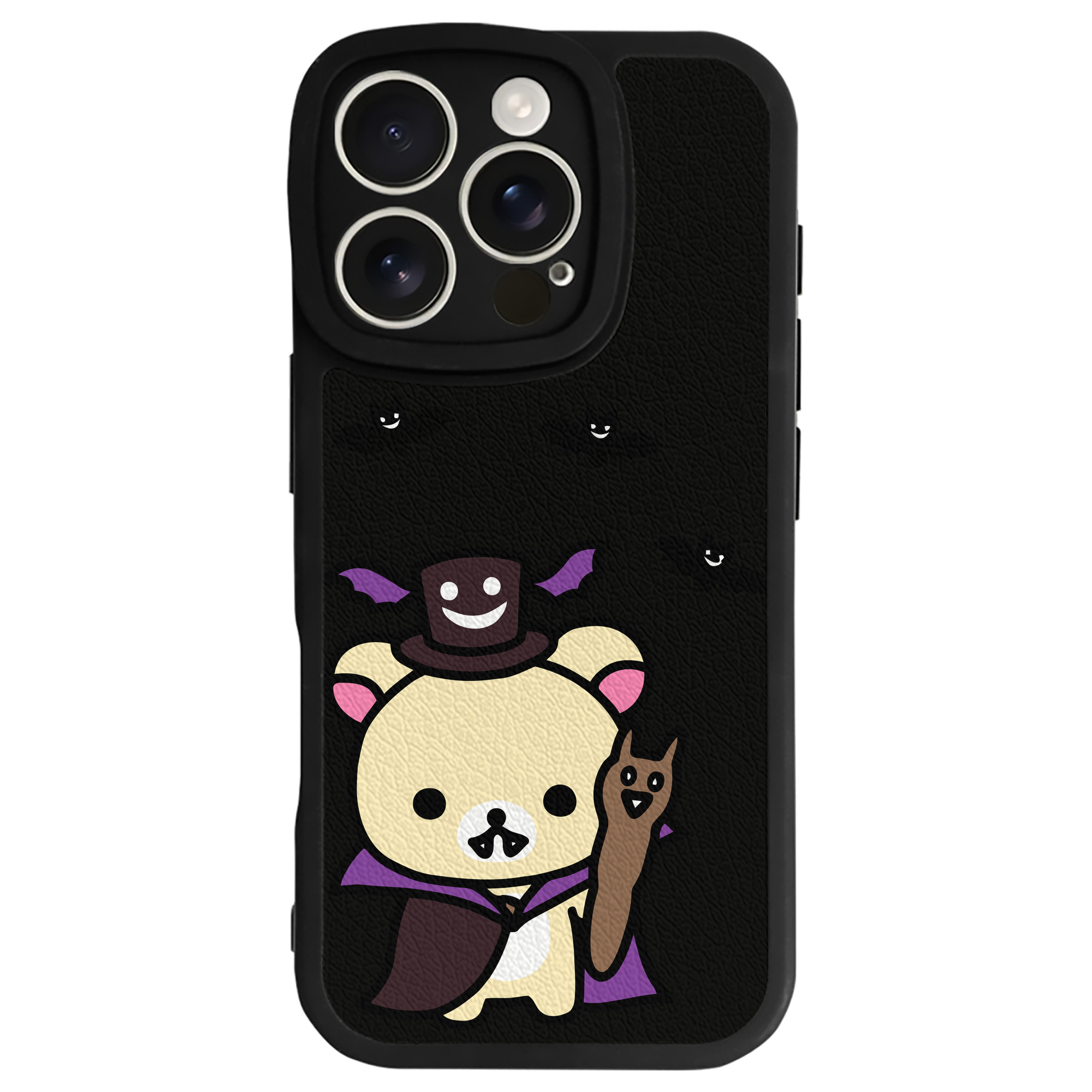 （画像用） リラックマ リラックマ キイロイトリ Rilakkuma Korilakkuma Kiiroitori 【iPhone 16シリーズ対応】シリコンスマホケース（レザー調） 材質：シリコン